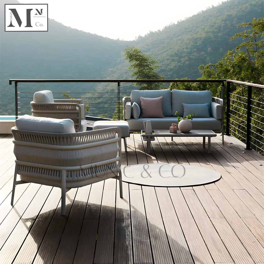 GENIEVE Outdoor Sofa in Rope Weave. Customisable Outdoor Sofa