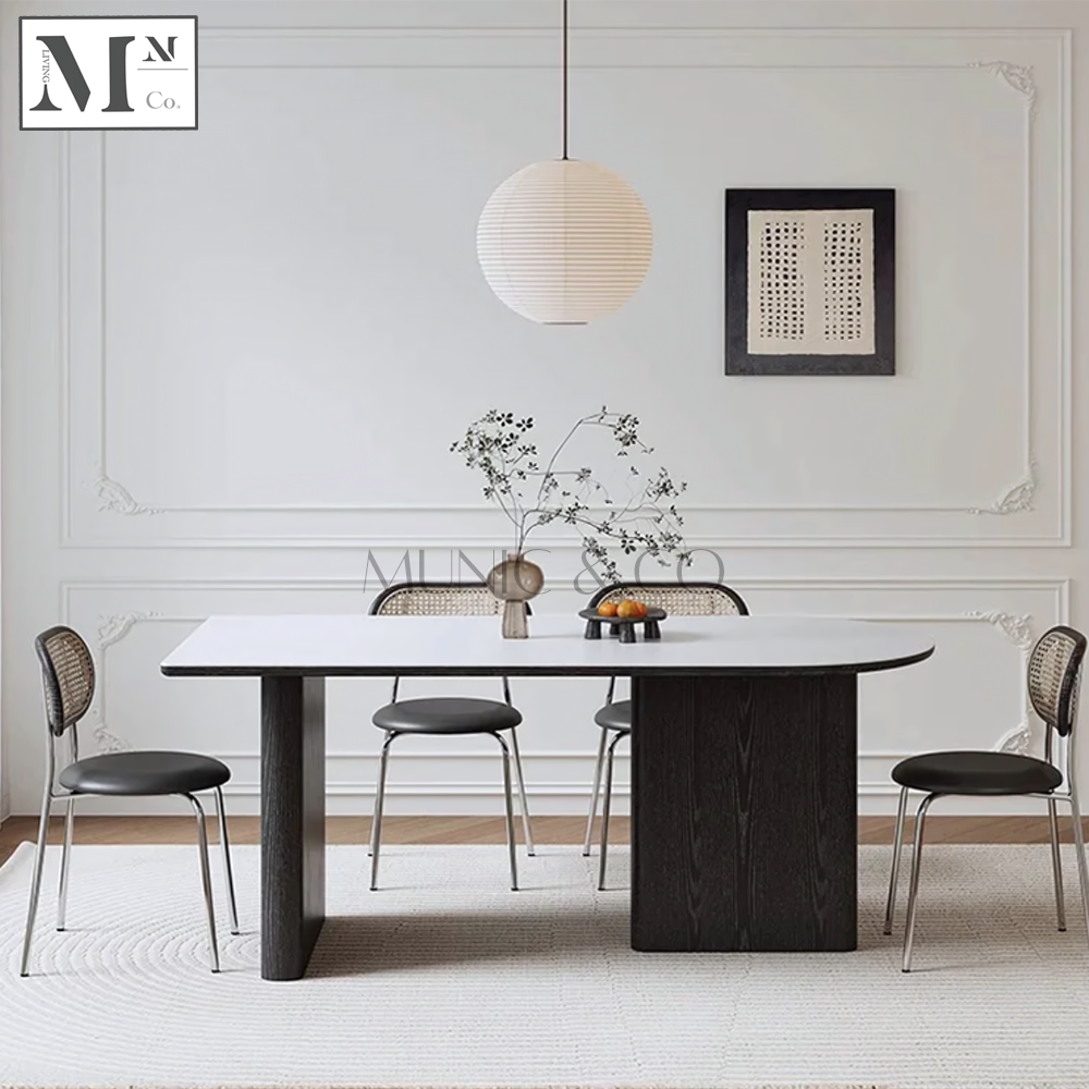 MIA MOON Contemporary Sintered Stone Dining Table