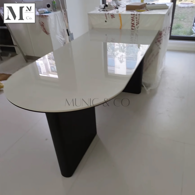 MIA MOON Contemporary Sintered Stone Dining Table