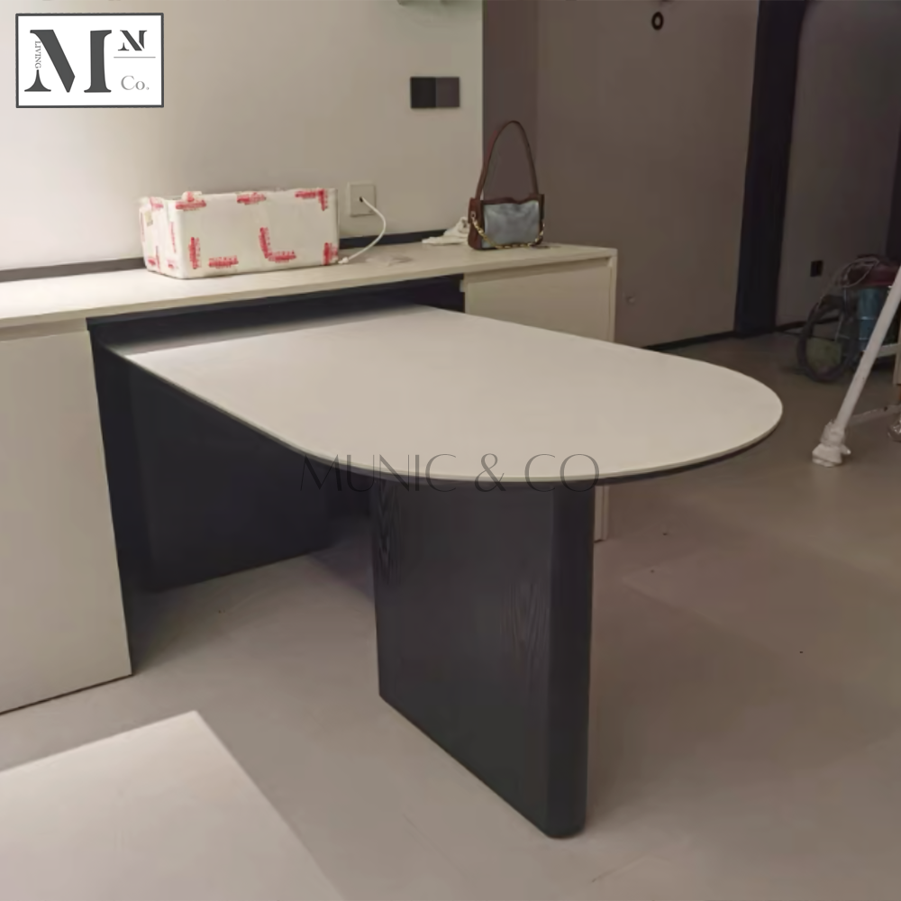 MIA MOON Contemporary Sintered Stone Dining Table